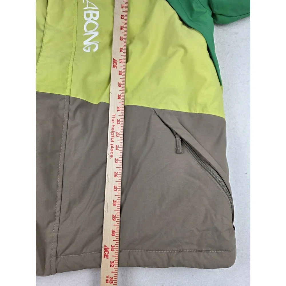 Billabong Bolt 8K Snowboarding Ski‎ Jacket Waterproof Hooded Size XL Green